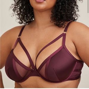Torrid satin and mesh bra